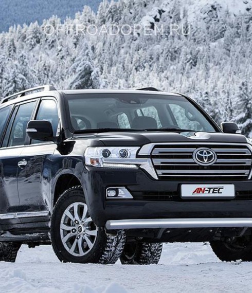 Труба одинарная на Toyota Land Cruiser 200 (LC 200) нержавейка фото