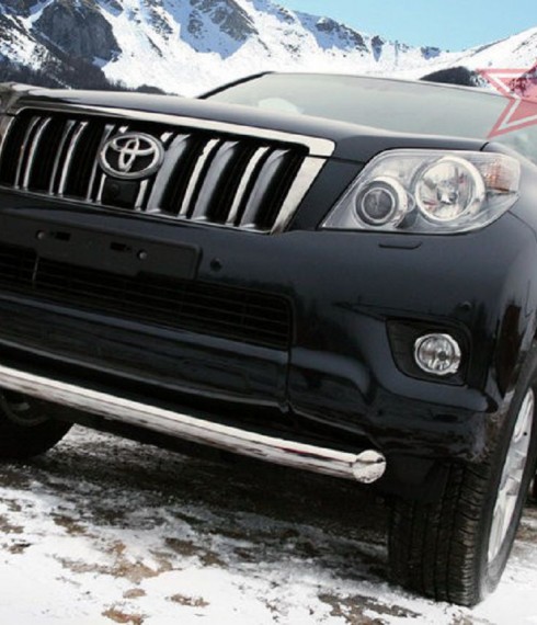 Труба одинарная на Toyota Land Cruiser 150 Prado ( Toyota LC 150 Prado) нержавейка  фото