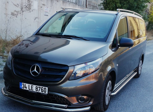 Защита переднего бампера для MERCEDES-BENZ VITO 14+ труба двойная от Tamsan фото