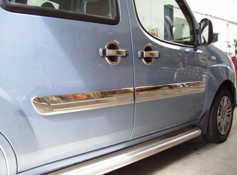 Подножки для Fiat Doblo 1-10 порог листом фото