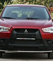 Защита переднего бампера для Mitsubishi ASX 10-13 труба одинарная от Tamsan фото