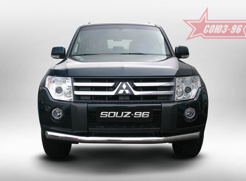 Защита переднего бампера для Mitsubishi Pajero Vagon 07+ труба одинарная от Tamsan фото