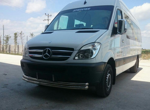 Защита переднего бампера для MERCEDES-BENZ SPRINTER W906 06-18 труба двойная от Tamsan фото