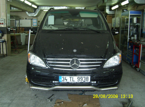 Защита переднего бампера для Mercedes-Benz Vito 03-10 Чайка от Tamsan фото