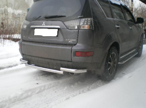 Защита заднего бампера для Mitsubishi Outlander XL 06-10 Чайка от Tamsan фото