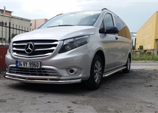 Защита переднего бампера для MERCEDES-BENZ VITO 14+ труба двойная от Tamsan фото