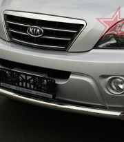 Защита переднего бампера для KIA Sorento 02-09 труба одинарная от Tamsan фото