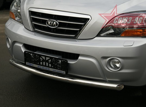 Защита переднего бампера для KIA Sorento 02-09 труба одинарная от Tamsan фото