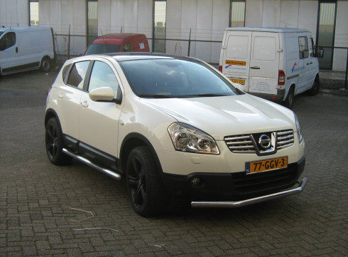 Защита переднего бампера для Nissan Qashqai 2006-2014 труба одинарная от Tamsan фото