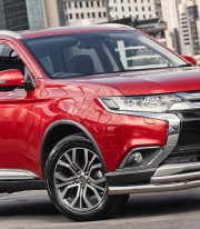 Защита переднего бампера для Mitsubishi Outlander XL 15+ труба двойная от Tamsan фото