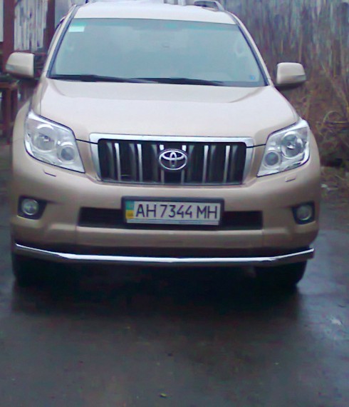 Труба одинарная на Toyota Land Cruiser 150 Prado ( Toyota LC 150 Prado) нержавейка  фото