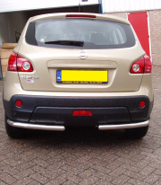 Защита заднего бампера для Nissan Qashqai 2006-2014 Уголки одинарные от Tamsan фото