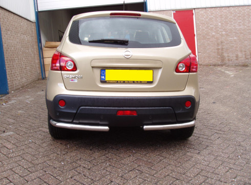 Защита заднего бампера для Nissan Qashqai 2006-2014 Уголки одинарные от Tamsan фото