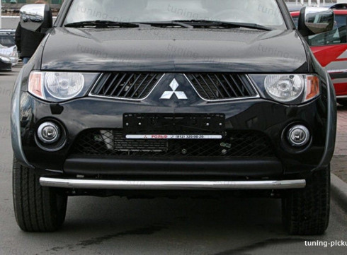 Защита переднего бампера для Mitsubishi L-200 06-11 труба одинарная от Tamsan фото