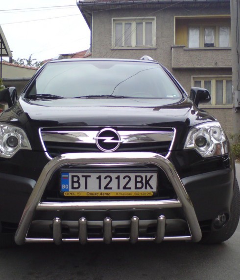 Кенгурятник низкий с грилем на Opel Antara TAMSAN фото