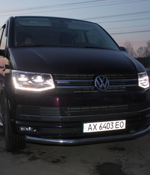 Труба одинарная на Volkswagen T6 (Transporter) фото