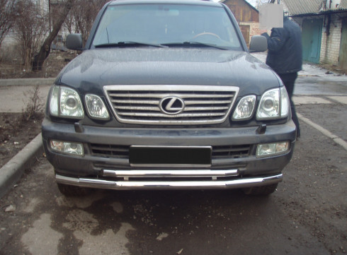 Защита переднего бампера для LEXUS GX 98-07 труба двойная от Tamsan фото