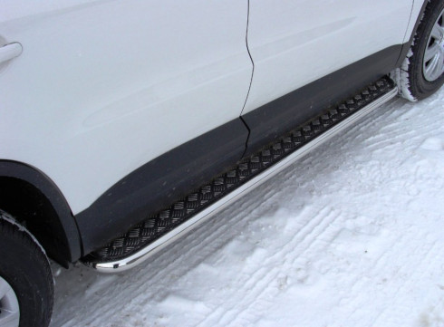 Подножки для Mazda CX-5 2012-2017 порог листом от Tamsan фото