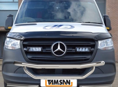 Защита переднего бампера для MERCEDES-BENZ SPRINTER 19+ труба двойная фото