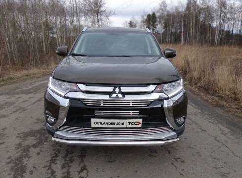 Защита переднего бампера для Mitsubishi Outlander XL 15+ труба одинарная Tamsan фото