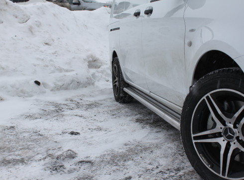 Подножки для MERCEDES-BENZ VITO 14+ порог листом от Tamsan фото