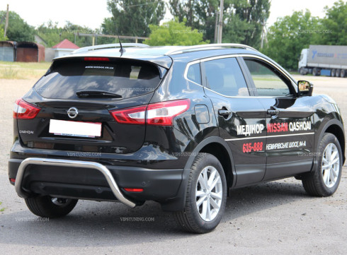 Защита заднего бампера для Nissan Qashqai 2014+ ML от Tamsan фото