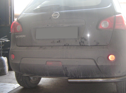 Защита заднего бампера для Nissan Qashqai 2006-2014 Уголки одинарные от Tamsan фото