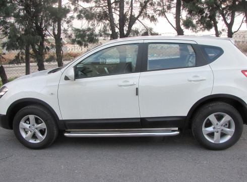 Подножки для Nissan Qashqai 2006-2014 порог листом от Tamsan фото