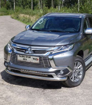 Защита переднего бампера для Mitsubishi Pajero Sport 17-19 труба одинарная от Tamsan фото