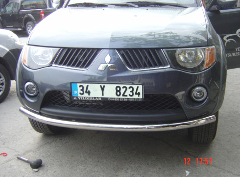 Защита переднего бампера для Mitsubishi L-200 06-11 труба одинарная от Tamsan фото