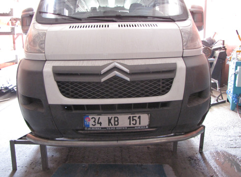 Защита переднего бампера для Citroen Jumper 07+ труба одинарная фото