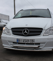 Защита переднего бампера для Mercedes-Benz Vito 10-15 труба двойная от Tamsan фото