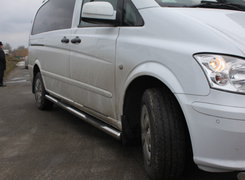 Подножки для Mercedes-Benz Vito 10-15 порог трубой от Tamsan фото