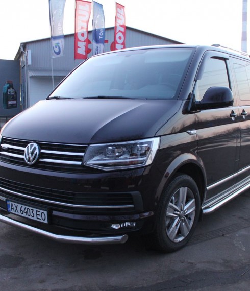 Труба одинарная на Volkswagen T6 (Transporter) фото