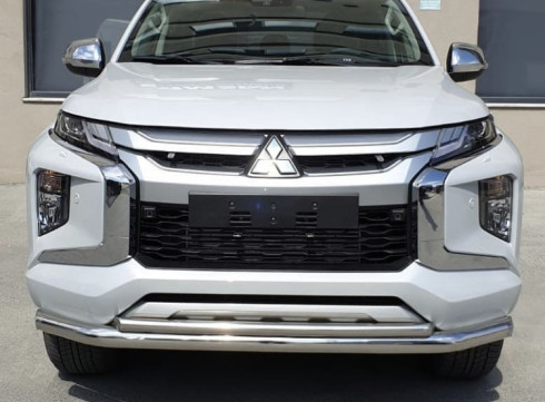 Защита переднего бампера для Mitsubishi L-200 19+ труба двойная от Tamsan фото