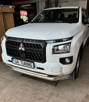 Защита переднего бампера для Mitsubishi L200 2024+ труба двойная фото