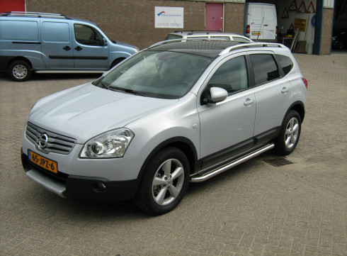 Подножки для Nissan Qashqai+2 порог листом 2008-2014 от Tamsan фото
