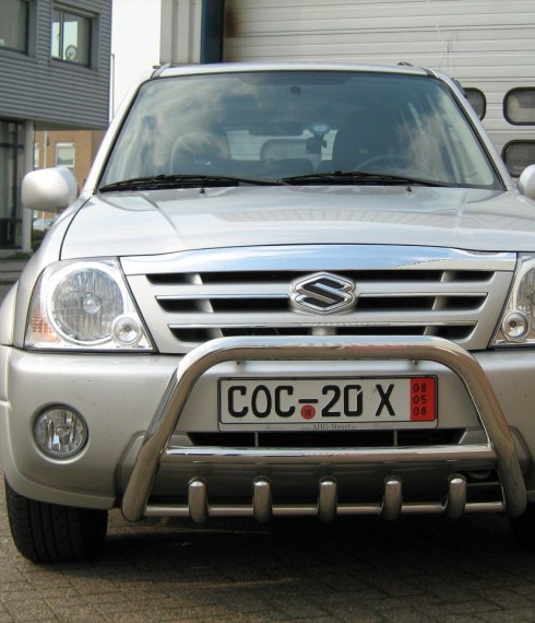 Кенгурятник низкий с грилем на Suzuki Grand Vitara XL-7 TAMSAN фото
