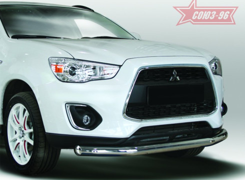 Защита переднего бампера для Mitsubishi ASX 14+ труба одинарная фото