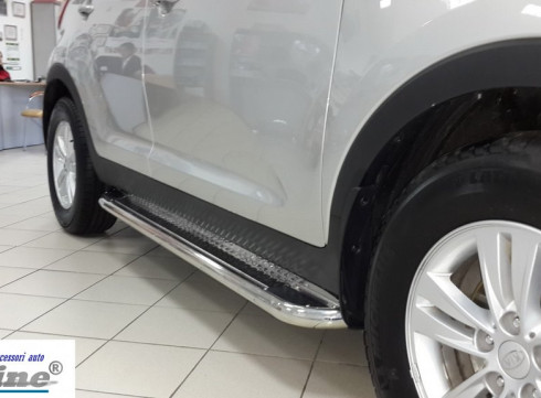 Подножки для KIA Sportege 10-15 порог листом от Tamsan фото