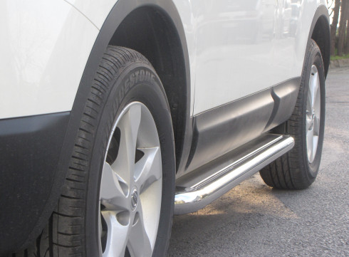 Подножки для Nissan Qashqai 2006-2014 порог листом от Tamsan фото
