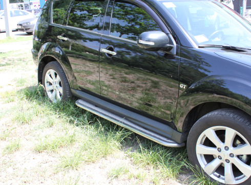 Подножки для Mitsubishi Outlander XL 10-12 порог листом от Tamsan фото