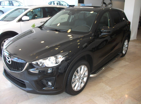 Подножки для Mazda CX-5 2012-2017 порог листом от Tamsan фото