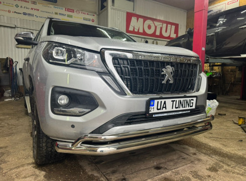 Защита переднего бампера ORJ для Peugeot Landtrek 2021+ фото
