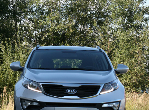 Защита переднего бампера для KIA Sportege 10-15 труба одинарная от Tamsan фото