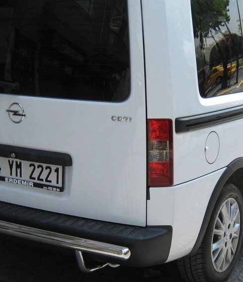 Пороги труба с проступью на Opel Combo 2000-2009 фото