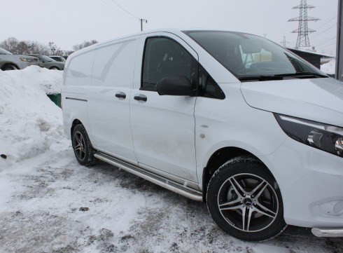 Подножки для MERCEDES-BENZ VITO 14+ порог листом от Tamsan фото