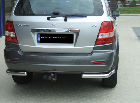 Защита заднего бампера  для KIA Sorento 02-09 Уголки одинарные от Tamsan фото