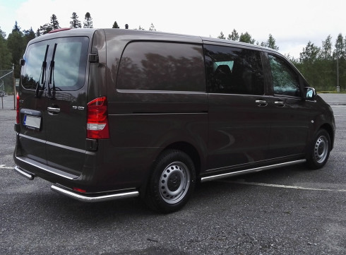 Защита заднего бампера для MERCEDES-BENZ VITO 14+ Уголки одинарные от Tamsan фото