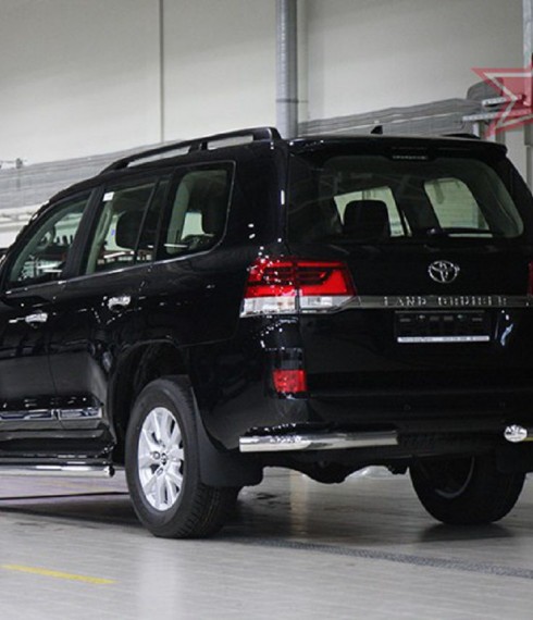 Уголки одинарные на Toyota Land Cruiser 200 (LC 200) нерж. фото